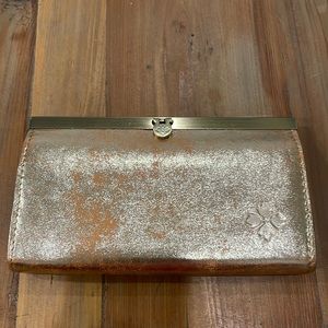 Patricia Nash Rose Gold Metallic Leather Wallet